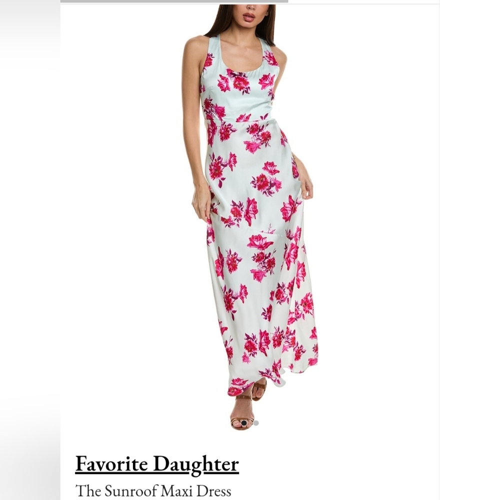 Favorite Daughter Sunroof Maxi Dress - White and Pink.  Sz 6